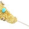 Vintage Lapis Lazuli Brooch open