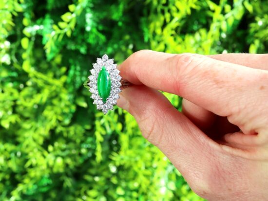 Platinum Antique Jade Ring