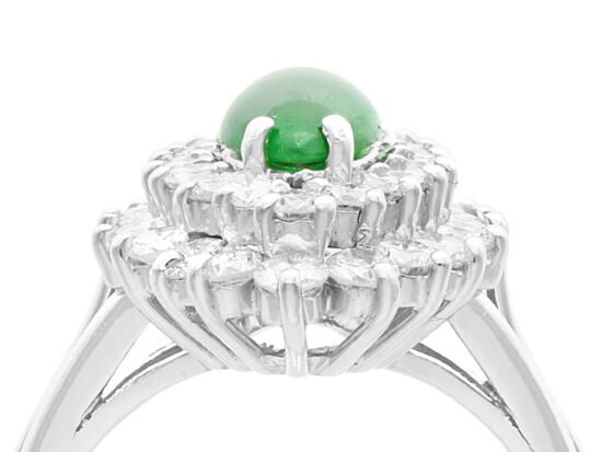 Marquise Jade Cluster Ring Detail
