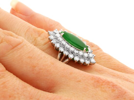Antique Jade Ring On Hand