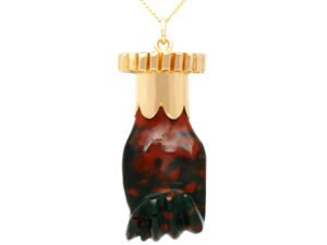 Antique Yellow Gold Carnelian Pendant