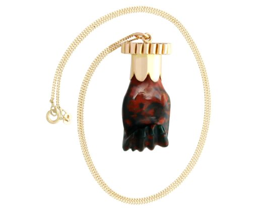 Antique Yellow Gold Carnelian Pendant
