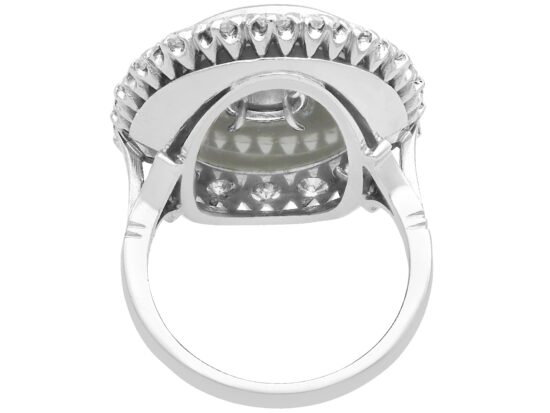 Vintage Onyx and Diamond Ring back