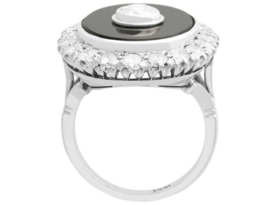 Vintage Onyx and Diamond Ring setting