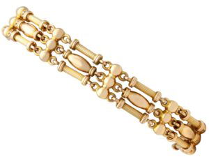 Edwardian Yellow Gold Gate Bracelet