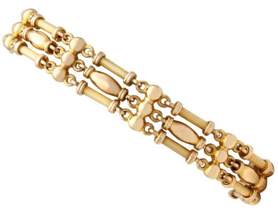 Edwardian Yellow Gold Gate Bracelet