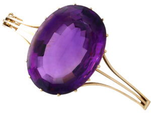 Antique Amethyst Yellow Gold Bangle