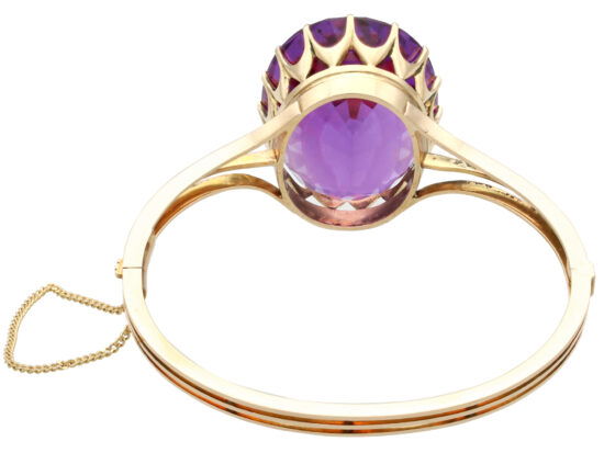 Amethyst Gold Bangle Reverse View
