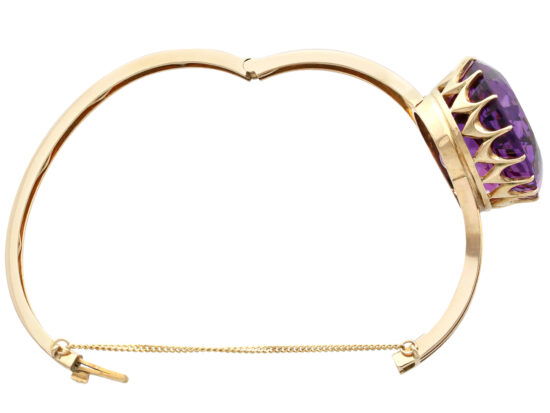 Amethyst Bangle Clasp Open