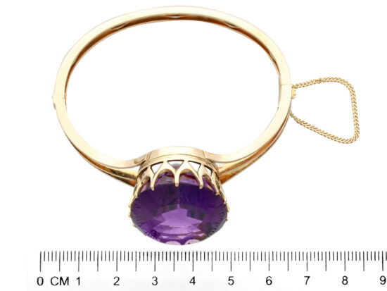 Amethyst Bangle Measurement With Ruler