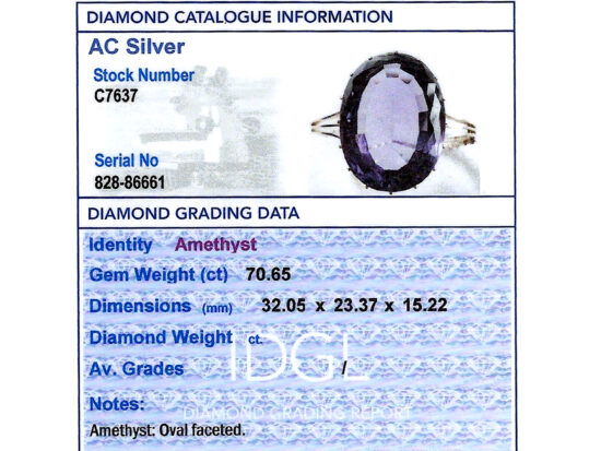 Amethyst Grading Card With Bangle