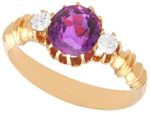 Antique Ceylon Purple Sapphire Ring