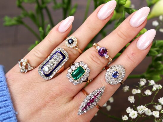 Gemstone Rings Group Product Shot
