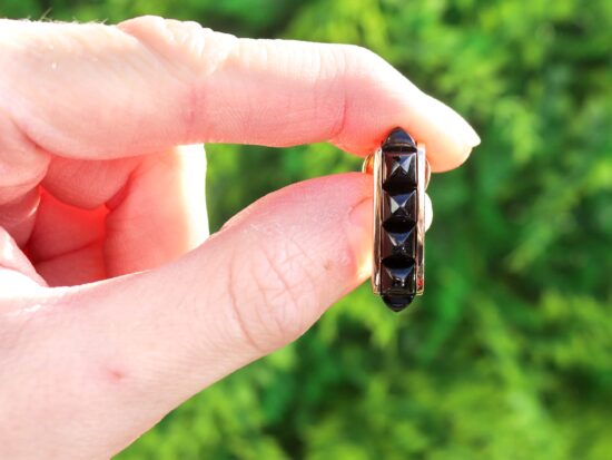 Black Onyx Earring Rodney Rayner outside