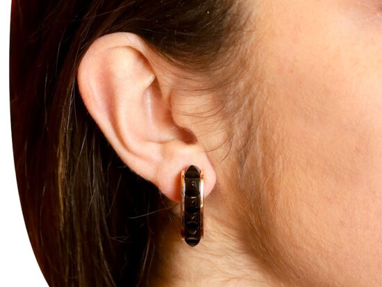 Black Onyx Earring wearing
