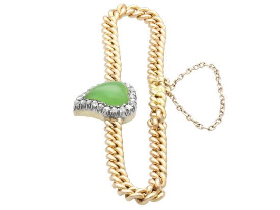 Chrysoprase Diamond Witch Heart Bracelet