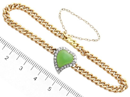 Chrysoprase Bracelet Measurement With Ruler