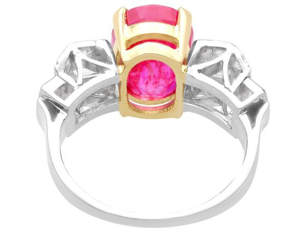 art deco Burmese ruby ring inplatinum