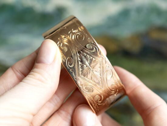 antique rose gold bangle