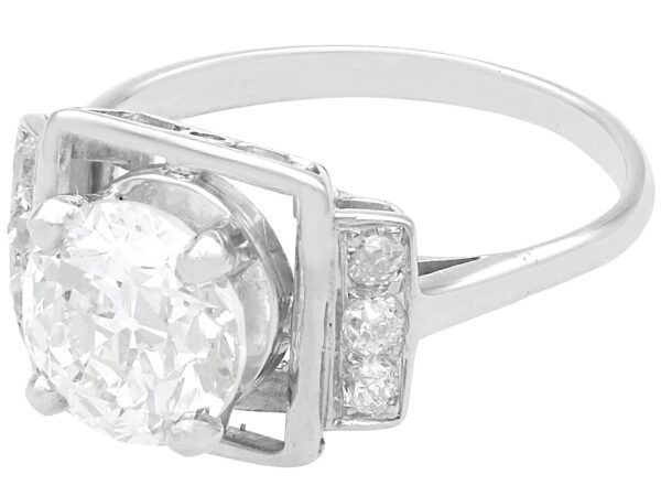 GIA diamond ring in white gold