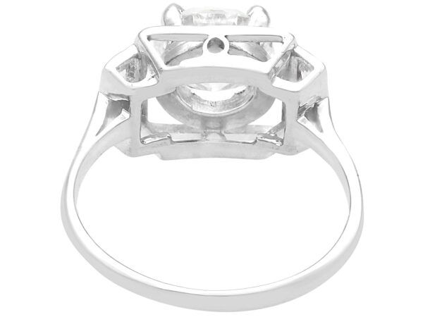 GIA Art Deco diamond ring in white gold