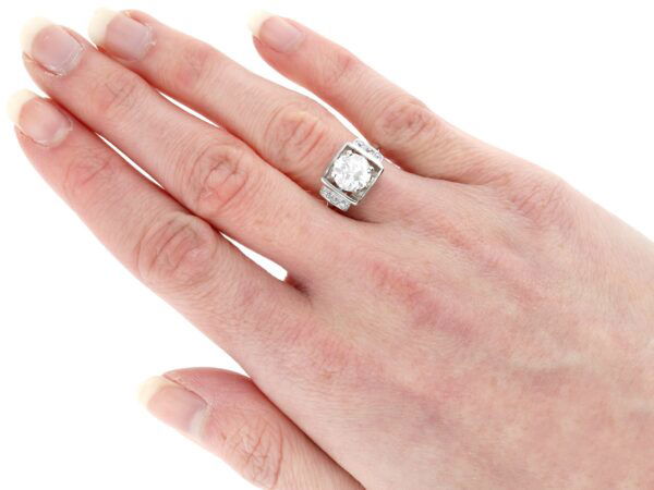 GIA diamond ring on hand