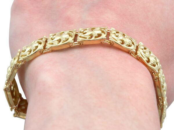 Art Nouveau Bracelet Worn Close-Up