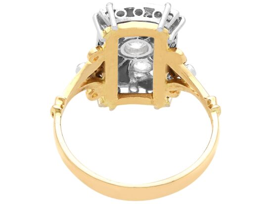 Black Onyx and Diamond Ring Art Deco back