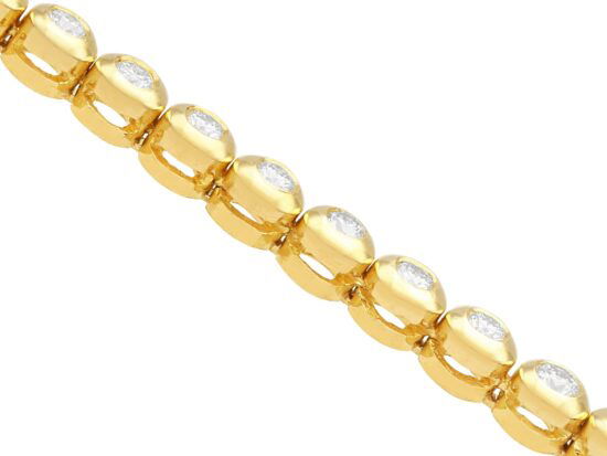 Yellow Gold Bracelet Side View Close-Up