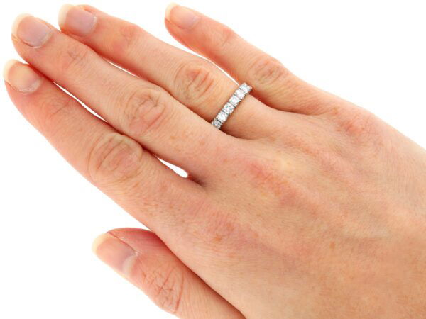 1.8 Carat Diamond Eternity Band wearing