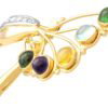 Vintage Gemstone Bird Brooch Detail