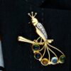 Gemstone Bird Brooch Styling Shot