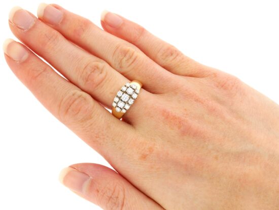 Diamond Ring Worn On Hand