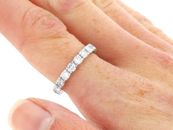18ct White Gold Eternity Band on hand