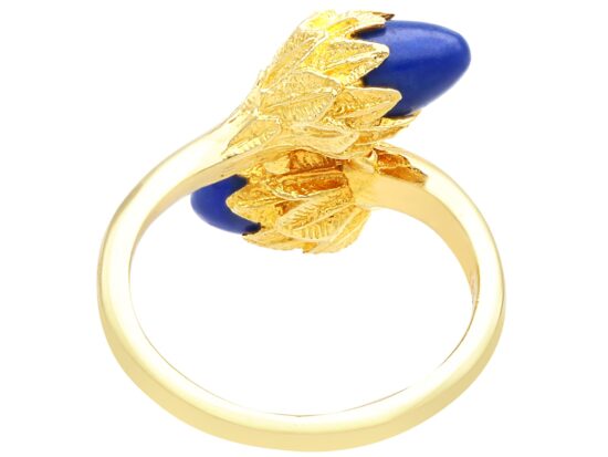 Lapis Lazuli Yellow Gold Ring back