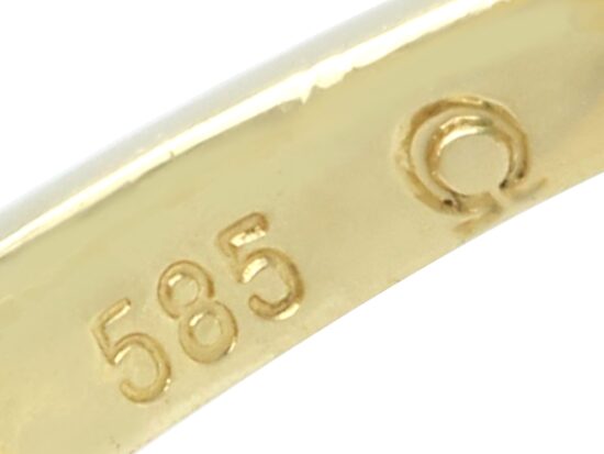 Lapis Lazuli Yellow Gold Ring hallmarks