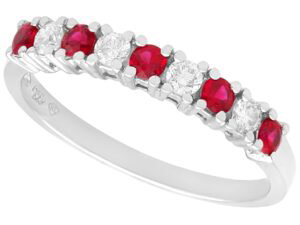 18ct White Gold Ruby and Diamond Eternity Ring