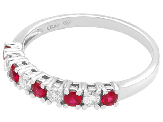 18ct White Gold Ruby and Diamond Eternity Ring