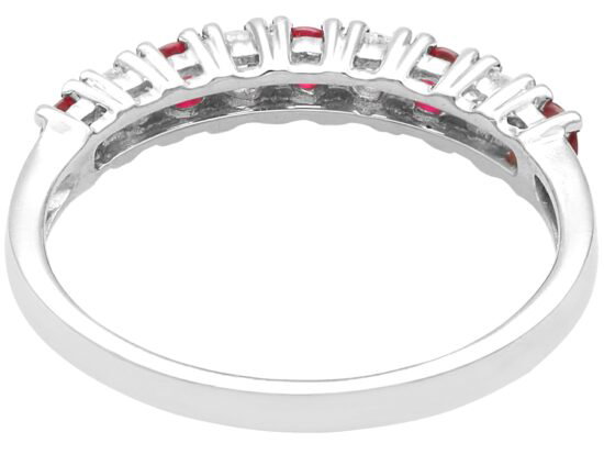 18ct White Gold Ruby and Diamond Eternity Ring back