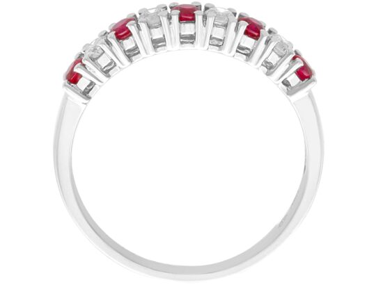 18ct White Gold Ruby and Diamond Eternity Ring setting