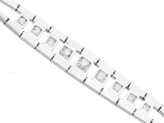 White Gold Diamond Bracelet Reverse