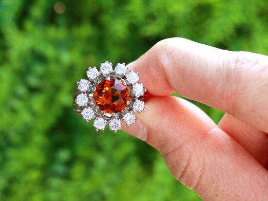 Vintage Citrine Cluster Ring Detail