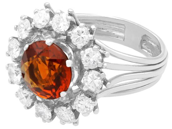Nineteen Fifties Citrine Ring Detail