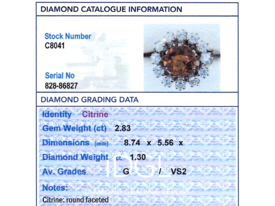 IDGL Gemstone Grading Card Image