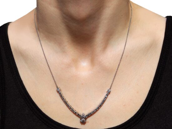 Diamond Necklace wearing
