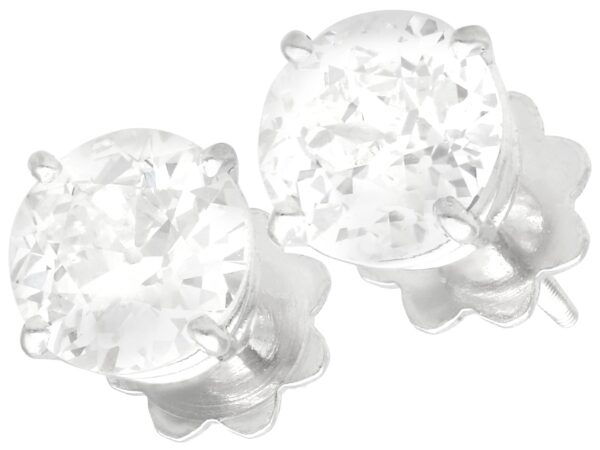 Edwardian diamond stud earrings