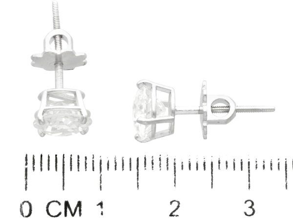 platinum 3.48ct Diamond Stud Earrings size