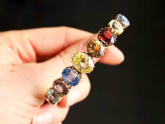 sapphire garnet citrine bracelet