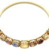 Victorian Multi Gemstone Gold Bangle