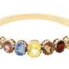 Antique 9ct Gold Gemstone Bangle